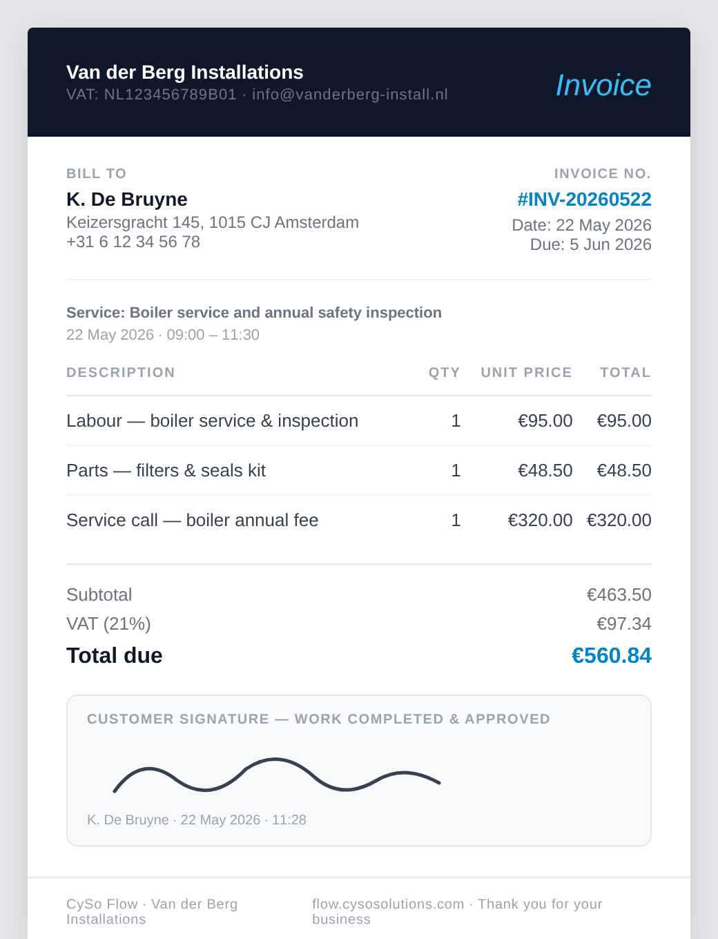 PDF Invoice Preview